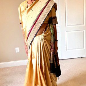 Never worn pure Kanjivaran silk saree with matching blouse